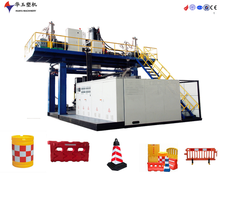 Alta velocità 2 strati macchina di stampaggio a soffiatura per la capacità di barriera stradale e potenza 180kw